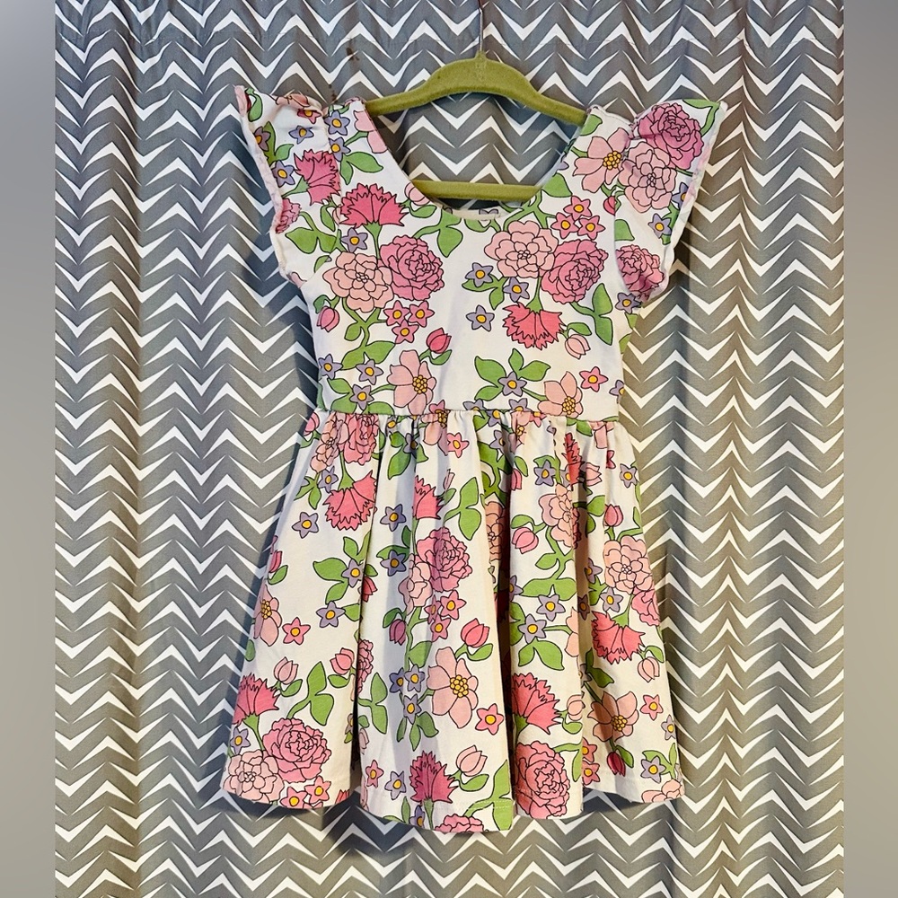monica + andy | Short Sleeve Let's Dance Floral Twirl Dress, Size 18-24m